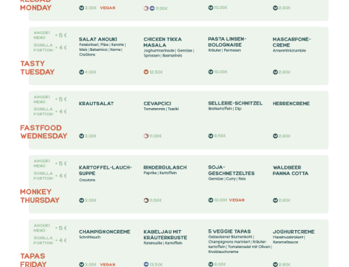 Speisekarte vom 20.04.26 – 24.04.26